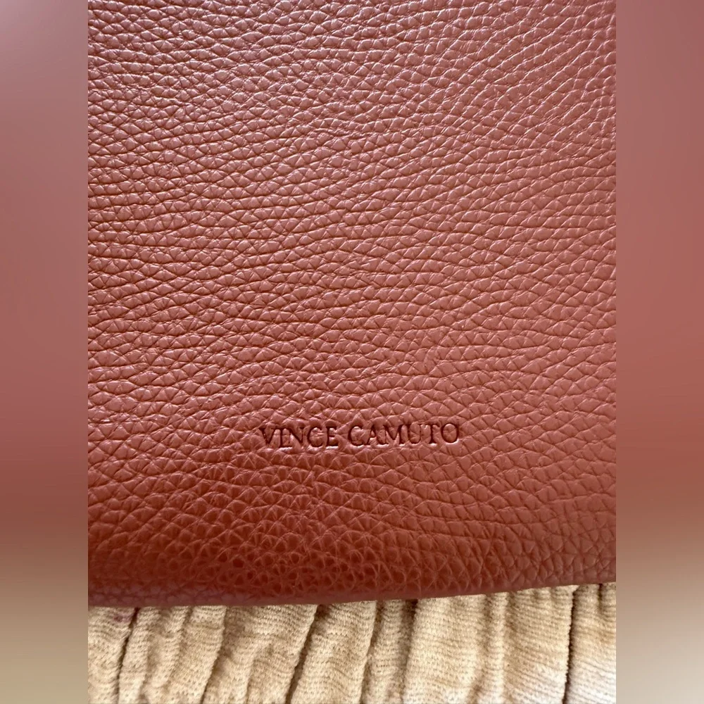 Vince Camuto Luck Tote - Brown + Black Minimalist Laptop Tote